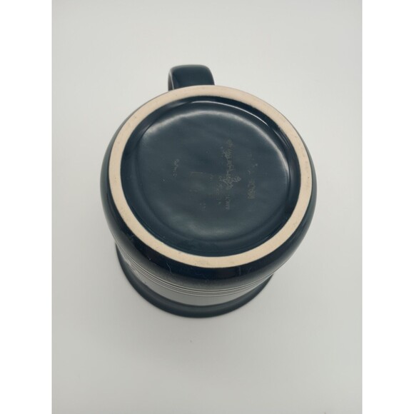 Navy Blue Coffee Mug White Stripes Dog Face Cute Puppy Nose Dog Lover - Picture 5 of 6